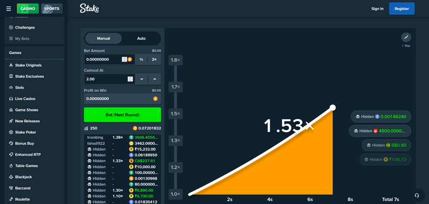 Stake Crash Game