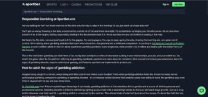 Responsible Gambling at Sportbet.one